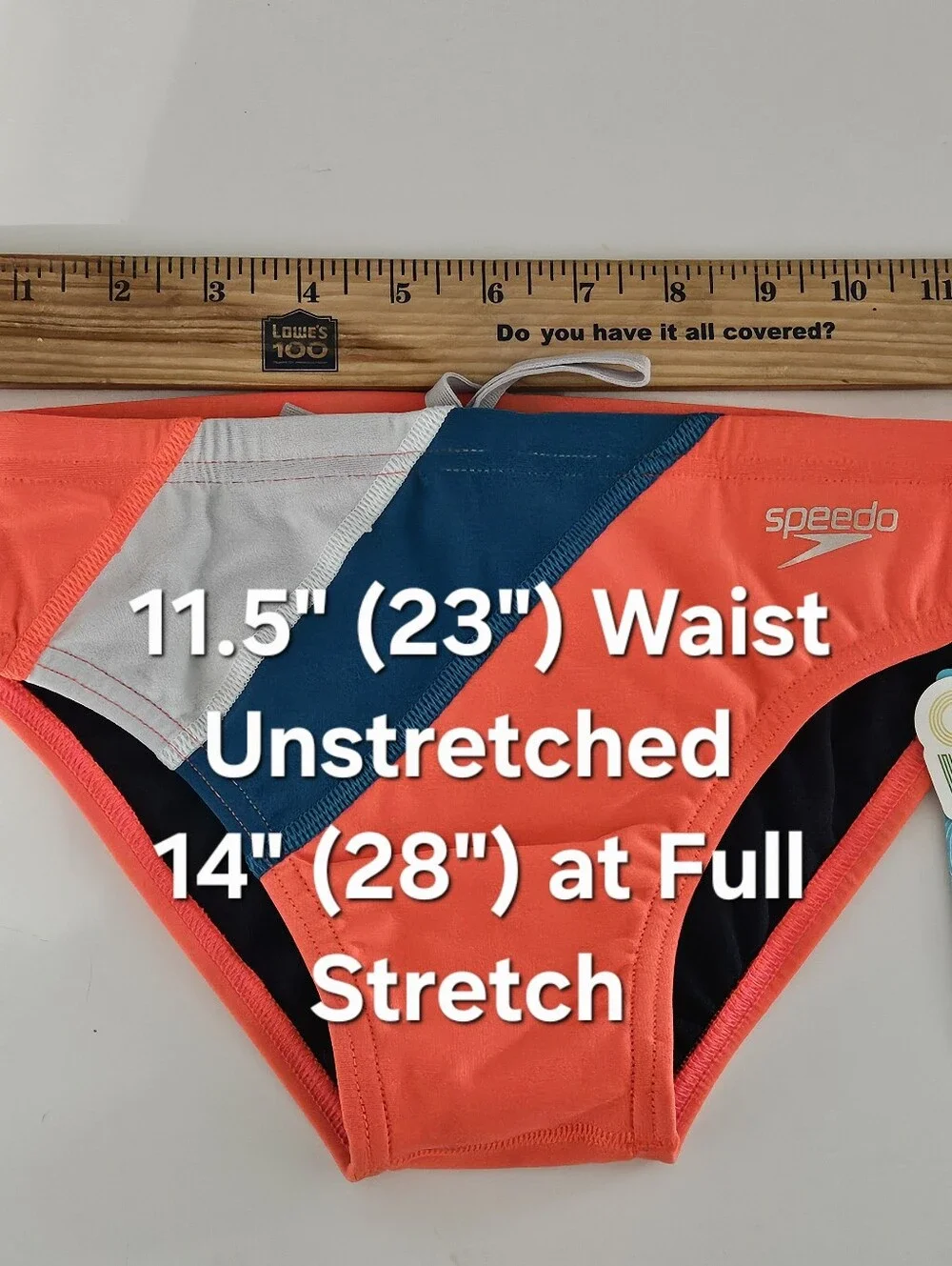 Speedo Eco Endurance Size 28 Boys Mens Swim Trunks with Elastic Drawstring Waist